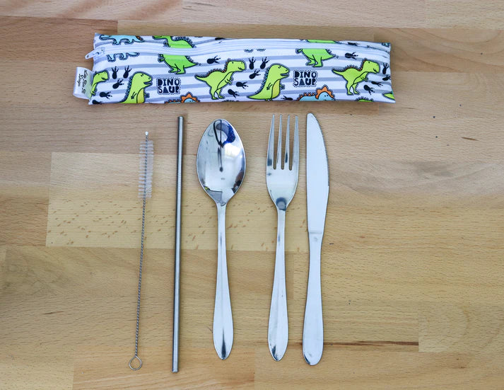 Handmade Cutlery Pouch with Reusable Cutlery Set Xo's